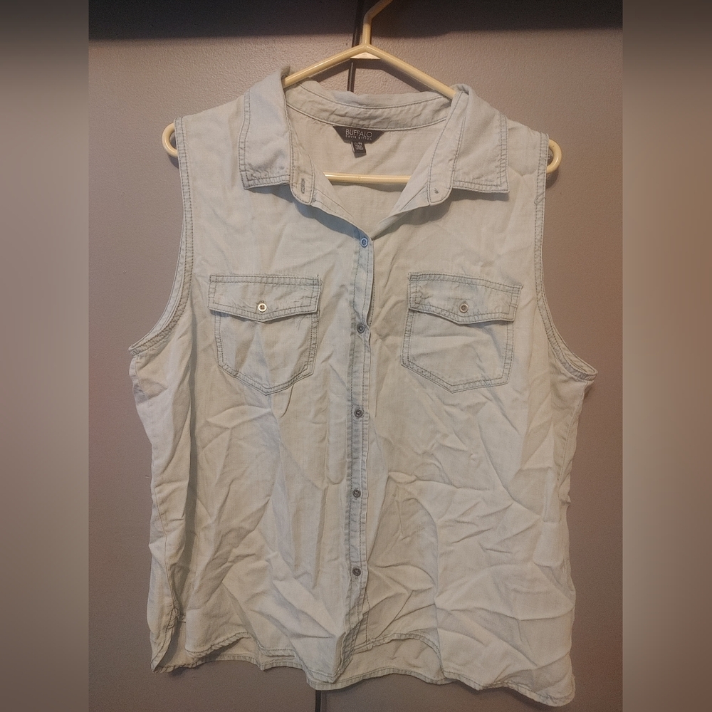 2 for $25 Buffalo Light Denim Sleeveless Shirt